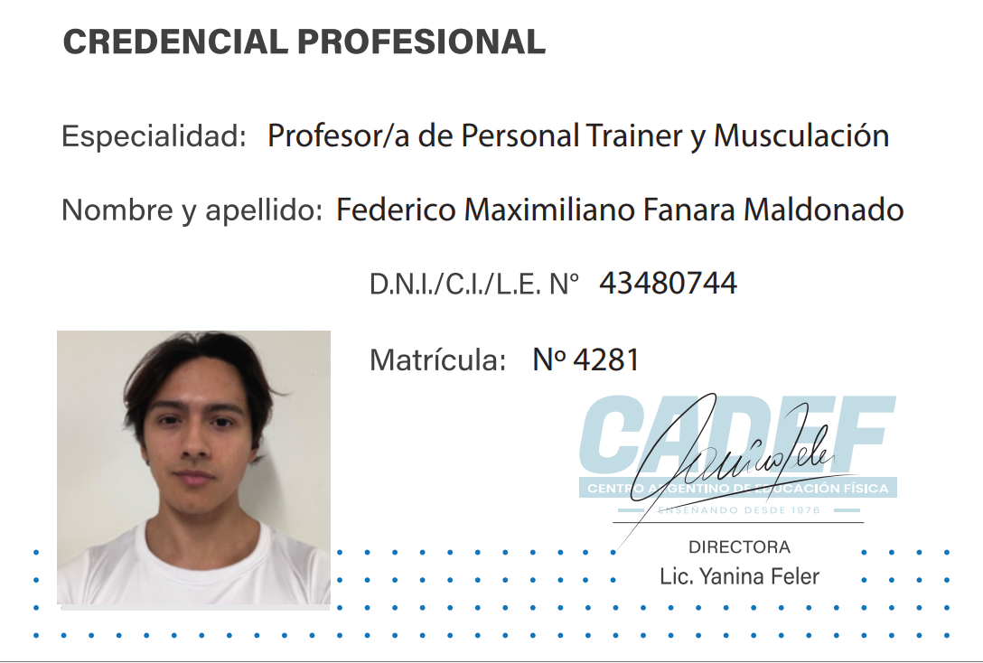Credencial digital de instructor CADEF